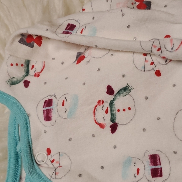 Koala Baby Bodysuit Footie Pajama Snowman - 0-3M (GUC) - Picture 2 of 5